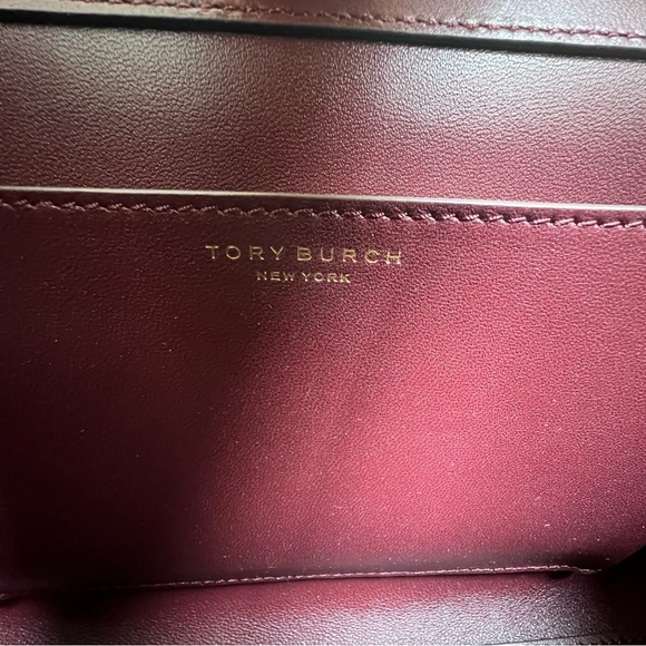 Tory Burch Lee Radziwill Striped Snake Skin Leather Small Top Handle Bag - Picture 16 of 16